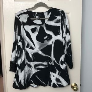 Alfani three-quarter sleeve tunic top